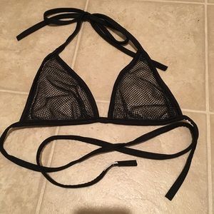 black mesh bra